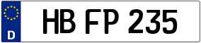 Trailer License Plate